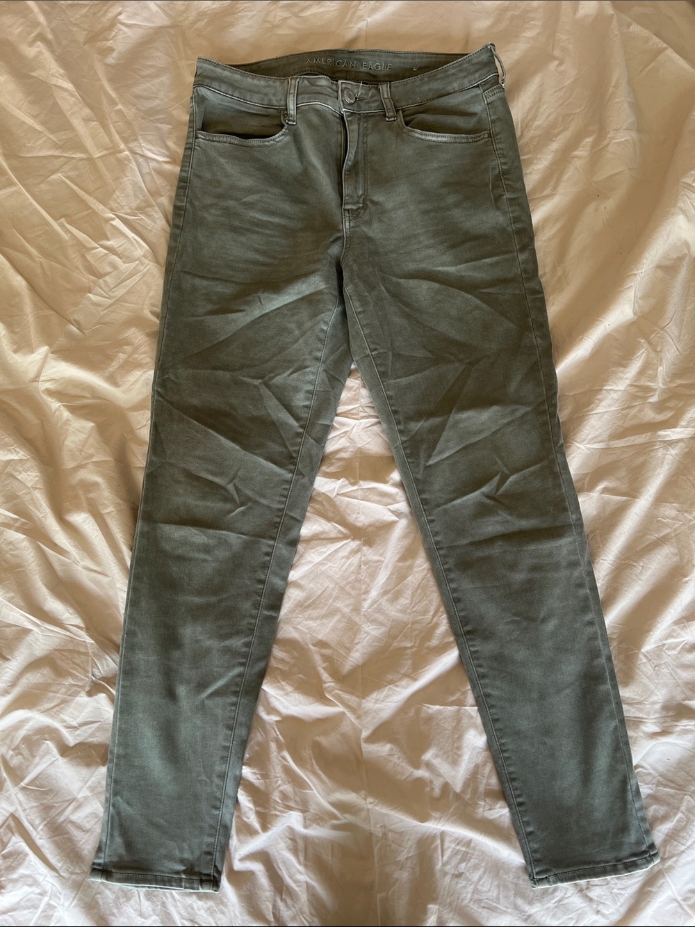 American Eagle Olive Green Slim Jeans Size 12